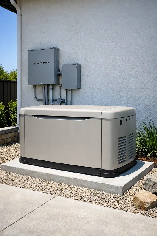 Whole-house generator installation in South Orange County